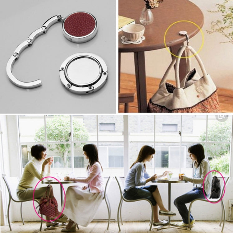 5 PCS Round Folding Hook Bag Hanger, Length:10.1cm, Random Color Delivery, Bag Hanger
