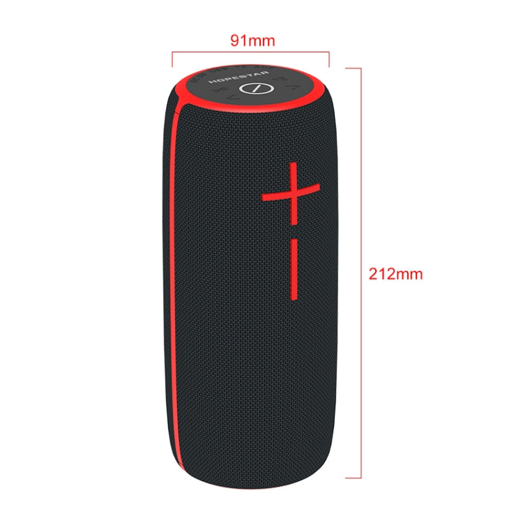 HOPESTAR P21 TWS Portable Outdoor Waterproof Woven Textured Bluetooth Speaker, Support Hands-free Call & U Disk & TF Card & 3.5mm AUX & FM, P21 Black