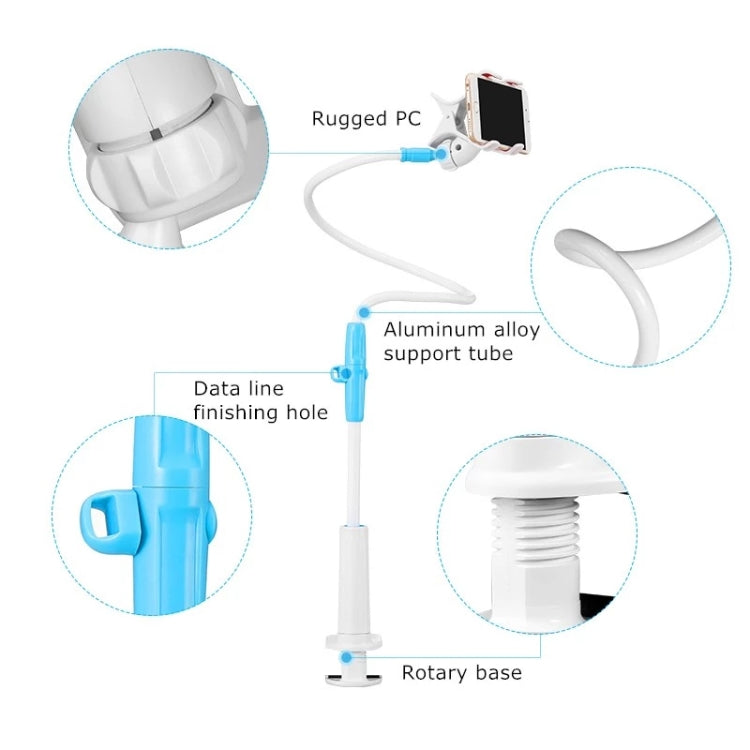 UBN-46 Regular Version Rotatable and Detachable Lazy Desktop Bedside Stand Mobile Phone Stand, Height: 90cm, 90cm White
