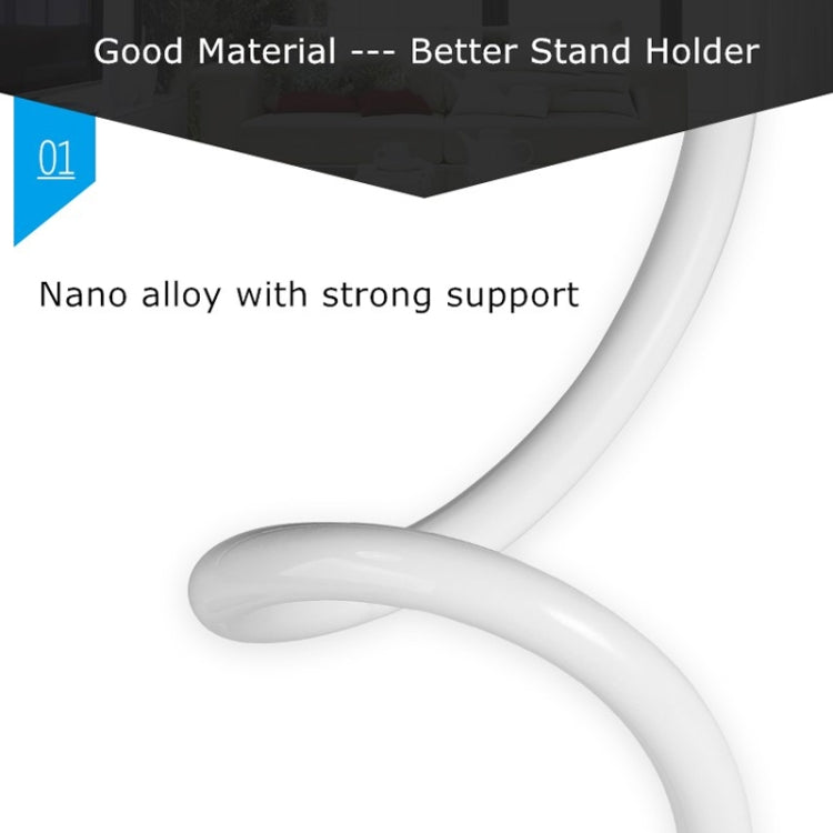 UBN-46 Regular Version Rotatable and Detachable Lazy Desktop Bedside Stand Mobile Phone Stand, Height: 90cm, 90cm White