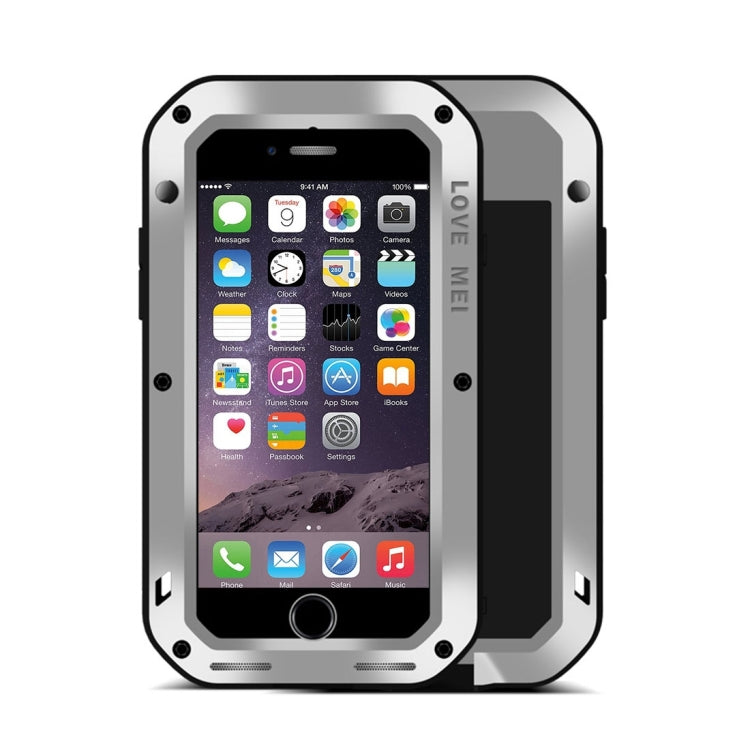 LOVE MEI for iPhone 7 Professional and Powerful Dustproof Shockproof Anti-slip Metal Protective Case