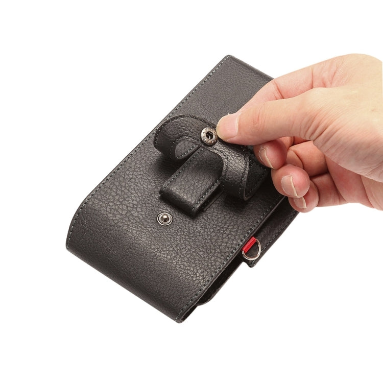 Universal Litchi Texture Vertical Flip Upright Lattice PU Leather Case / Waist Bag with Back Splint & Card Slots & Lanyard for iPhone 8 Plus & 7 Plus , Galaxy Note 8 / S8 Plus / S9+, Huawei Mate 8, For 6.0 inch and Below Phones