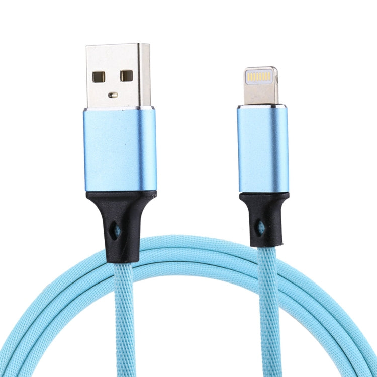 1m 2A USB to 8 Pin Nylon Weave Style Data Sync Charging Cable, 8 Pin Red, 8 Pin White, 8 Pin Pink, 8 Pin Blue