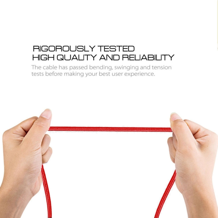 1m 2A USB to 8 Pin Nylon Weave Style Data Sync Charging Cable, 8 Pin Red, 8 Pin White, 8 Pin Pink, 8 Pin Blue