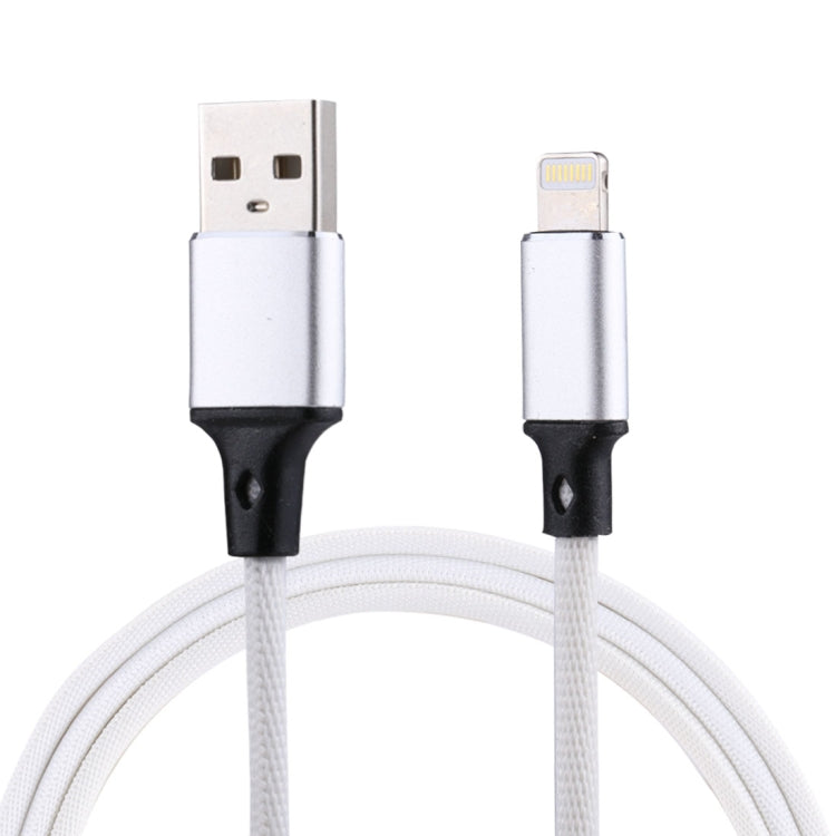 1m 2A USB to 8 Pin Nylon Weave Style Data Sync Charging Cable, 8 Pin Red, 8 Pin White, 8 Pin Pink, 8 Pin Blue
