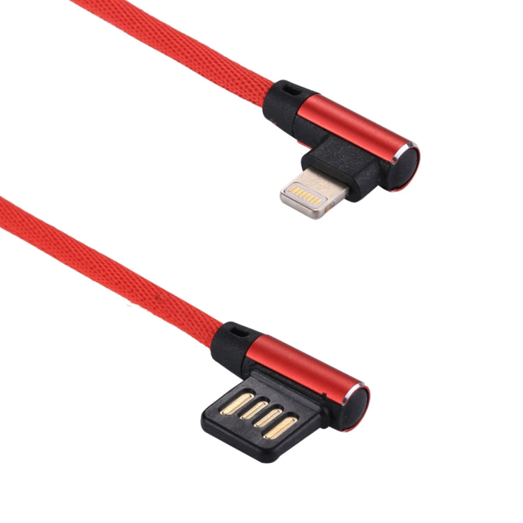 1m 2.4A Output USB to 8 Pin Double Elbow Design Nylon Weave Style Data Sync Charging Cable, 8 Pin Red, 8 Pin Dark Blue, 8 Pin Blue, 8 Pin Black, 8 Pin Coffee