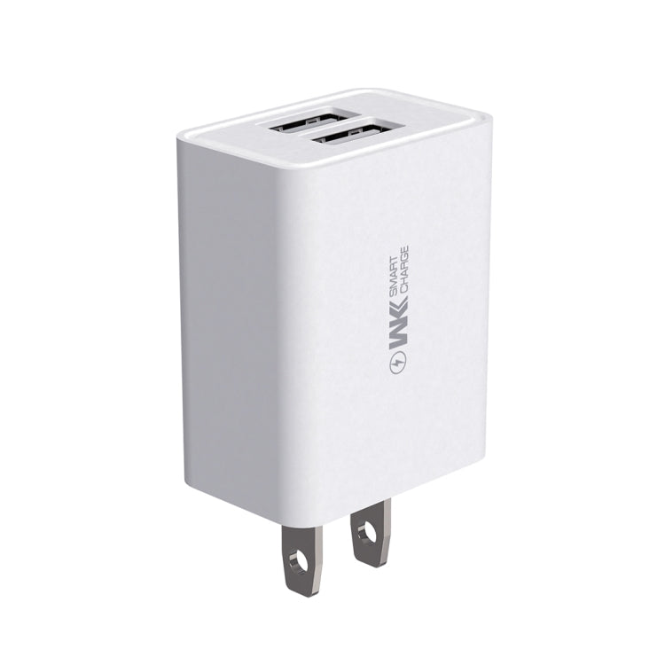 WK WP-U56 2A Dual USB Fast Charging Travel Charger Power Adapter, US Plug, US Plug