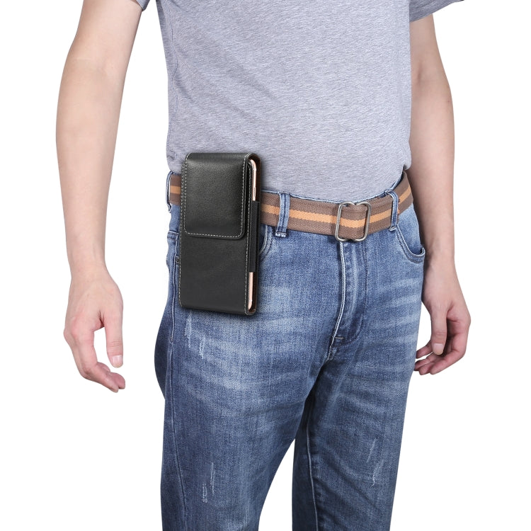 6.0 inch Universal Vertical Lambskin Texture Waist Bag for iPhone XS Max, Galaxy S10+, Huawei P30 Pro, For 6.0 inch
