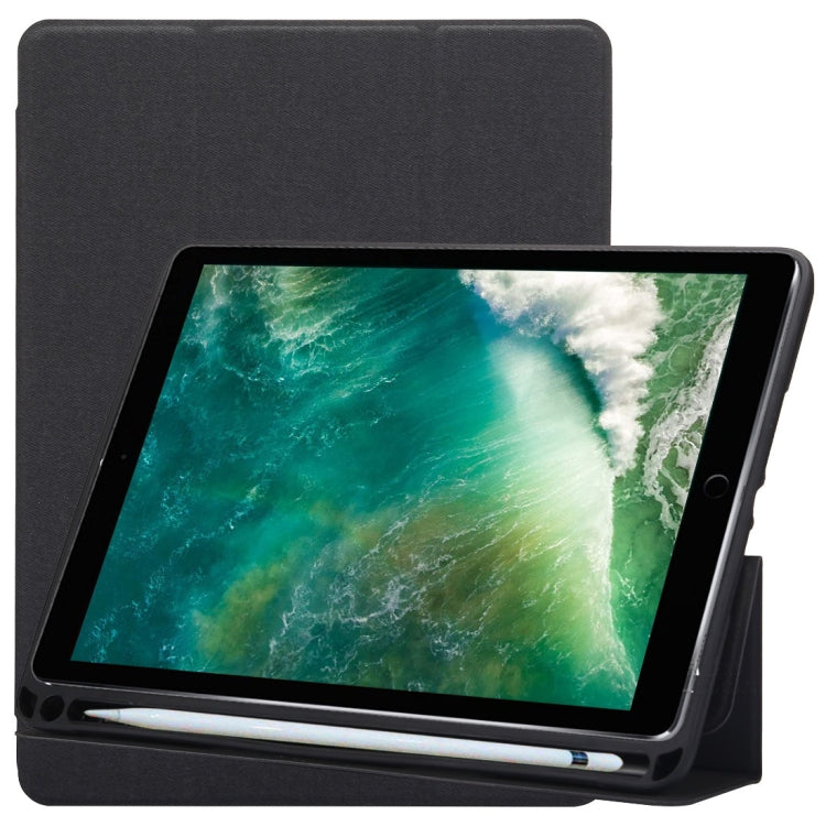 Cloth Texture Pattern Horizontal Flip Leather Case for iPad Pro 10.5 inch ,with Three-folding Holder & Pen Slots , For iPad Pro 10.5, For iPad Pro 10.5
