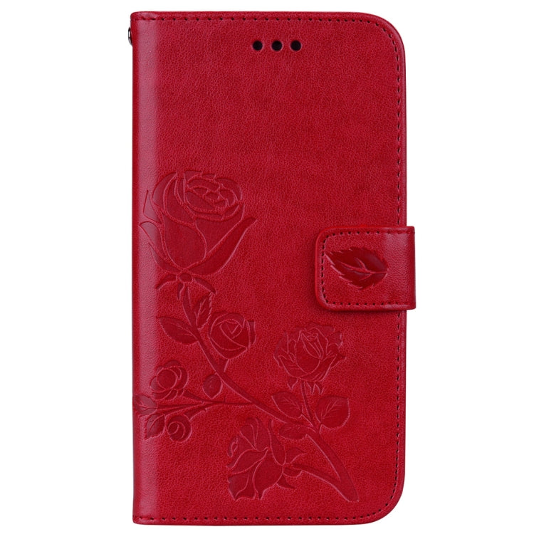 For iPhone XS Max Rose Embossed Horizontal Flip PU Leather Case with Holder & Card Slots & Wallet