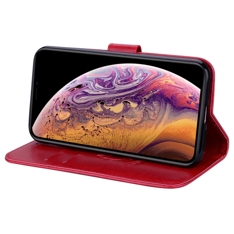 For iPhone XS Max Rose Embossed Horizontal Flip PU Leather Case with Holder & Card Slots & Wallet