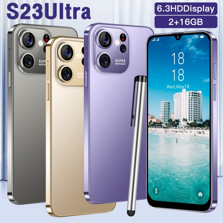 Face Identification, Android 8.1 MTK6737 Octa Core, Network: 4G, S23 Ultra E6 2GB+16GB