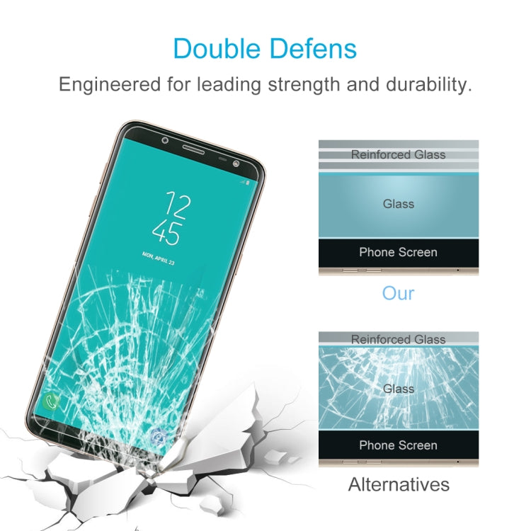 10 PCS 0.26mm 9H 2.5D Tempered Glass Film for Galaxy J6, For Galaxy J6