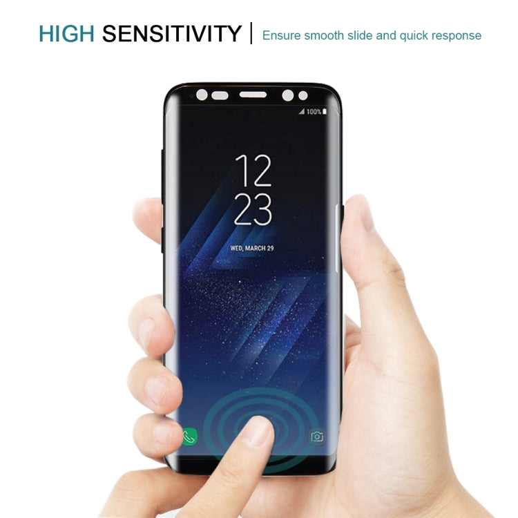 25 PCS For Galaxy S8 Plus / G955 0.26mm 9H Surface Hardness 3D Curved Silk-screen Fully Adhesive Fully Adhesive Full Screen Tempered Glass Screen Protector