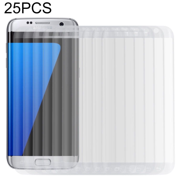 25 PCS For Galaxy S7 Edge / G935 0.26mm 9H Surface Hardness 3D Explosion-proof Colorized Silk-screen Tempered Glass Full Screen Film