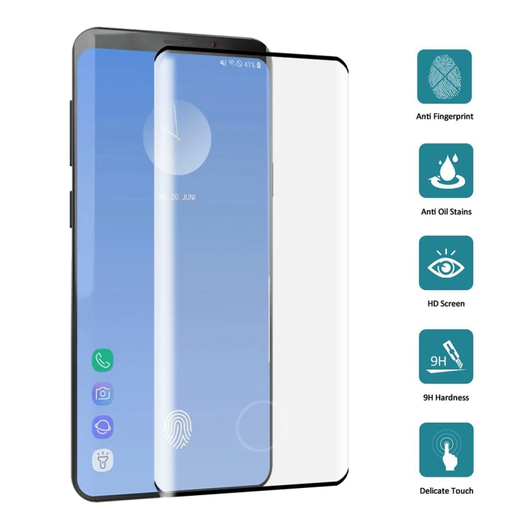 0.3mm 9H 3D Full Screen Tempered Glass Film for Galaxy S10+, Screen Fingerprint Unlocking is Supported