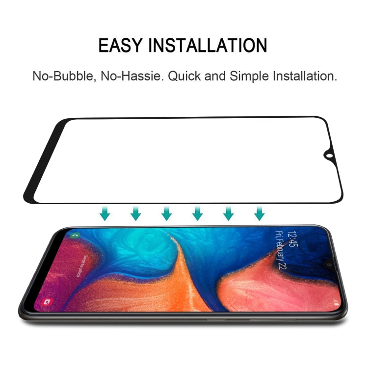 25 PCS Full Glue Full Cover Screen Protector Tempered Glass film for Galaxy A20e, For Galaxy A20e