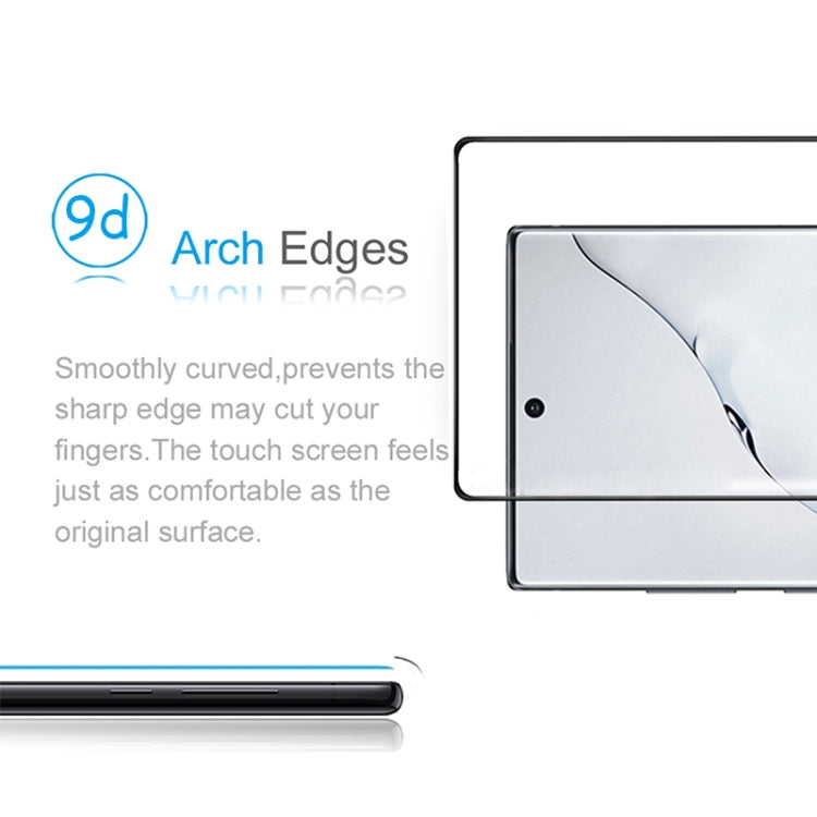 For Galaxy S10 5G 0.3mm 9H Surface Hardness 3D Curved Edge Glue Curved Full Screen Tempered Glass Film, Fingerprint Unlock Is Supported