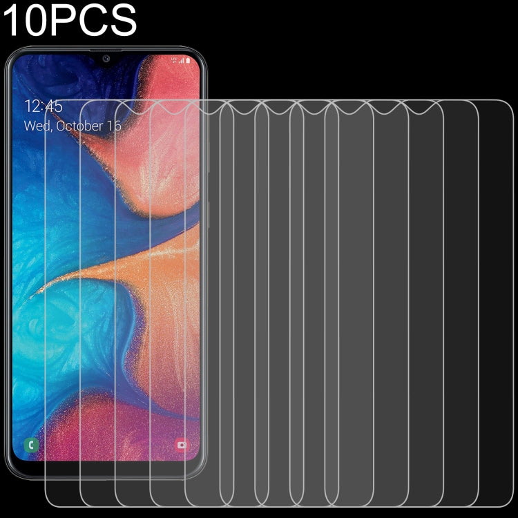 For Samsung Galaxy A20 10 PCS 0.26mm 9H 2.5D Tempered Glass Film, For Samsung Galaxy A20 (10 PCS)