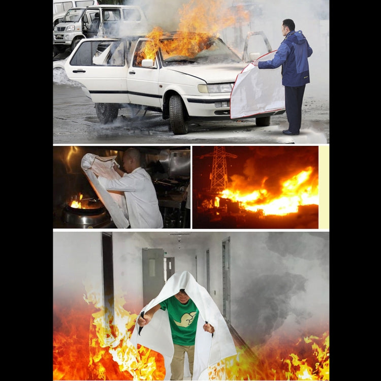 Emergency Survival Fire Blanket Shelter Safety Protector Extinguishers Tent, Size: 1.5×1.5m, Size: 1.5×1.5m