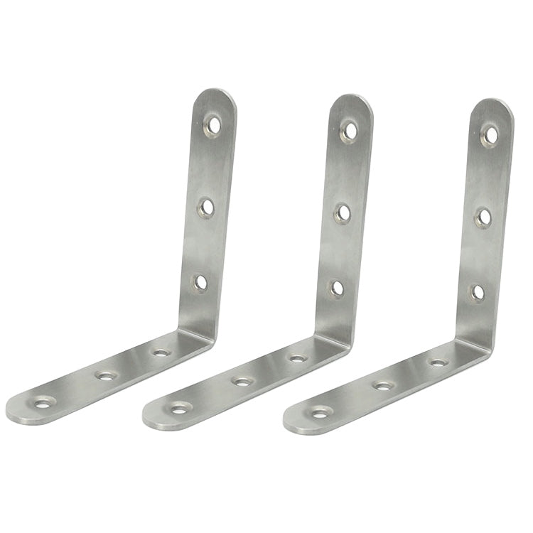 2pcs Stainless Steel 90 Degree Angle Bracket,Corner Brace Joint Bracket Fastener Furniture Cabinet Screens Wall (100mm), 100mm (2pcs)