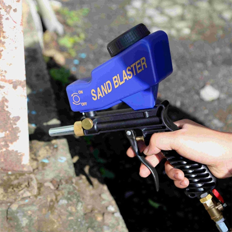 Portable Blue Gravitational Sandblasting Machine Mini Rust-proof Sandblaster Spray Mechine, Blue