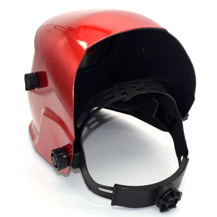 Solar Automatic Variable Light Electric Welding Protective Mask Welding Helmet, Welding Helmet(Red)
