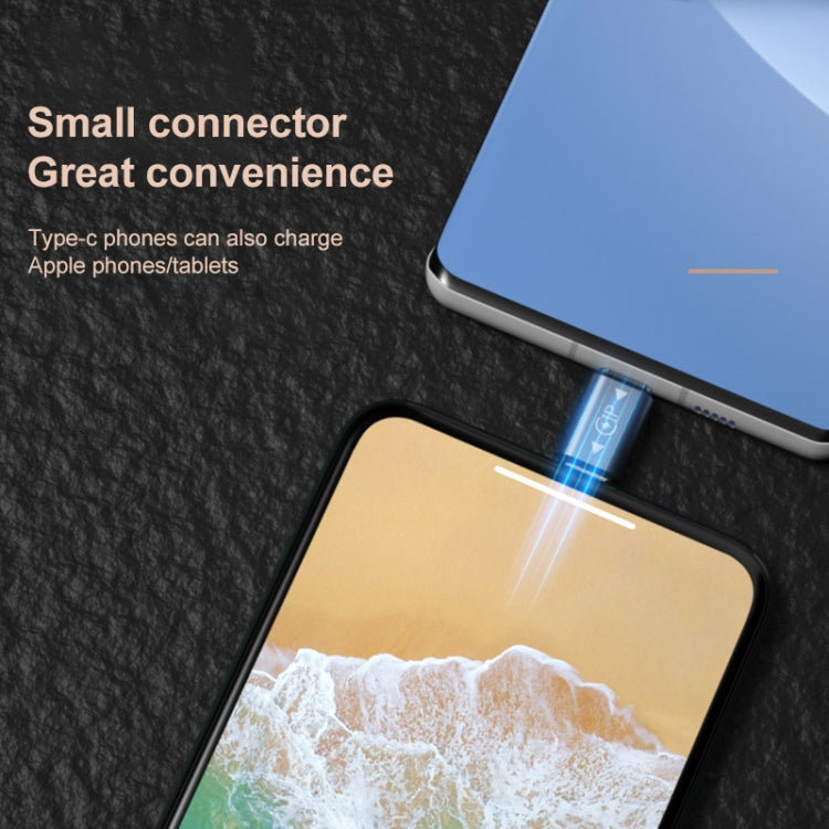 USB-C / Type-C Male to 8 Pin Male Charging + Data Transmission + OTG Adapter, Type-C Male to 8 Pin Male