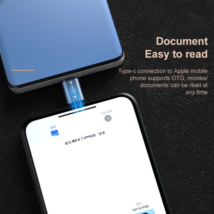 USB-C / Type-C Male to 8 Pin Male Charging + Data Transmission + OTG Adapter, Type-C Male to 8 Pin Male