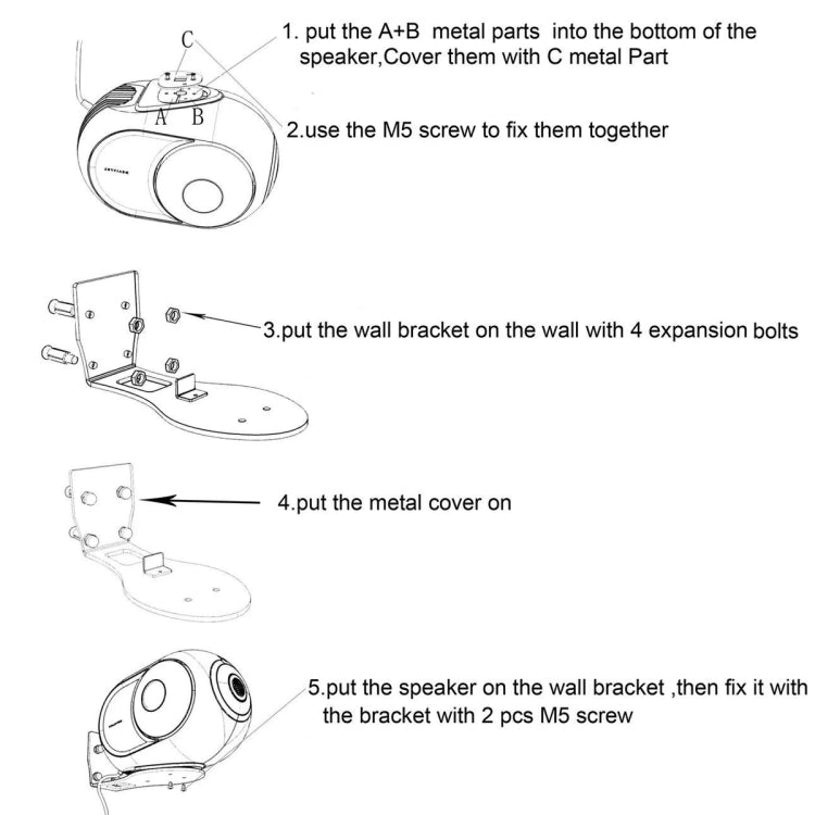 For DEVIALET Phantom 103/105/108DB Wireless Speaker Wall Mount Bracket