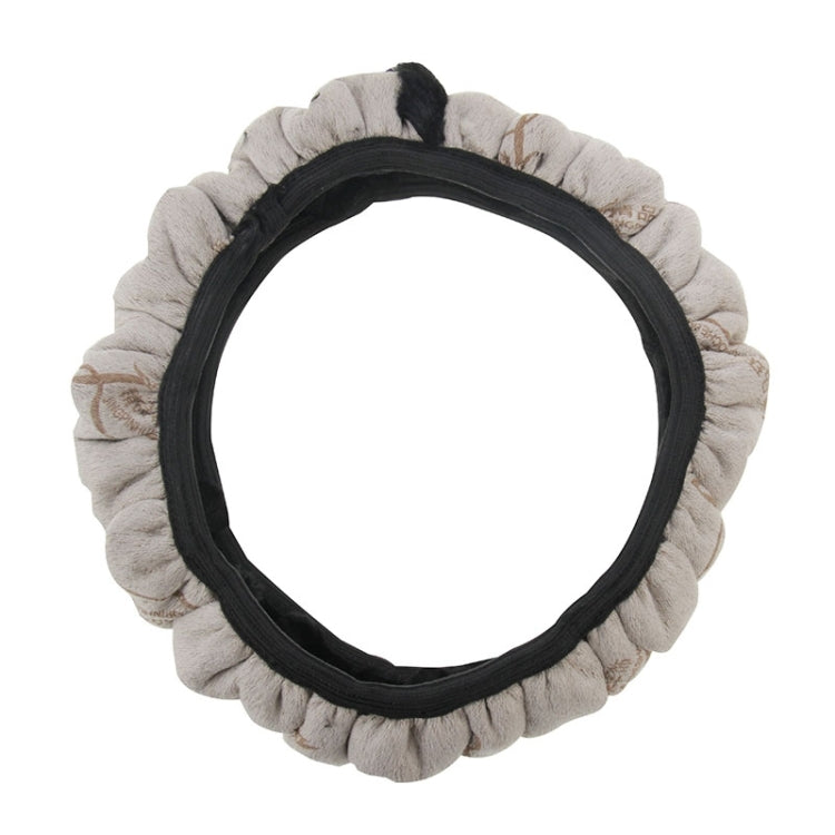 Universal Premium Soft Short Plush Winter Car Steering Wheel Cover, Outer Diameter: About 25-35cm, Outer Diameter: About 25-35cm(Black)