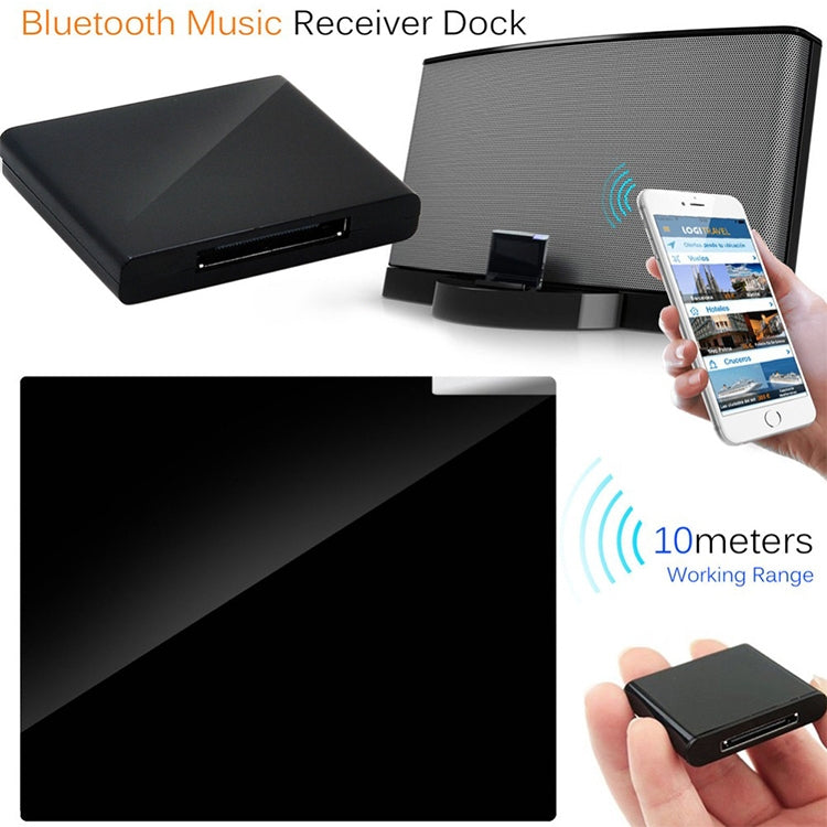 Wireless Bluetooth Music Receiver For iPhone 4 & 4S / (iPad 3) / iPad 2 / iPod / Any Bluetooth Device, Bluetooth V2.1 Black, Bluetooth V2.1 White