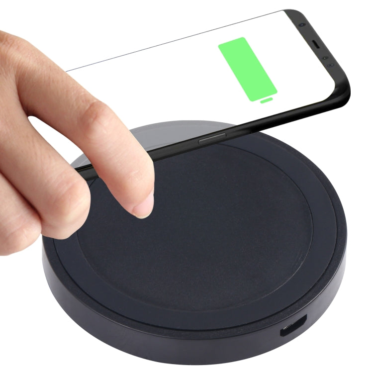 Universal QI Standard Round Wireless Charging Pad (White + Red), White + Black, Black + Blue, Black + Red, White, Black + White, Black + Orange, Grey+Black, White + Red