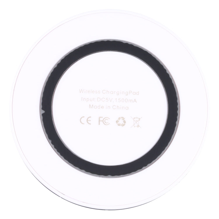 Universal QI Standard Round Wireless Charging Pad (White + Red), White + Black, Black + Blue, Black + Red, White, Black + White, Black + Orange, Grey+Black, White + Red