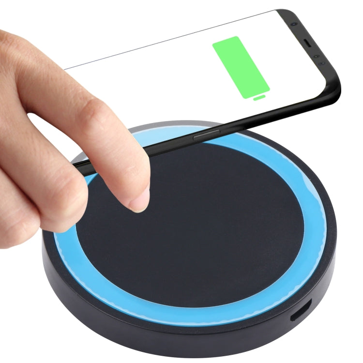 Universal QI Standard Round Wireless Charging Pad (White + Red), White + Black, Black + Blue, Black + Red, White, Black + White, Black + Orange, Grey+Black, White + Red