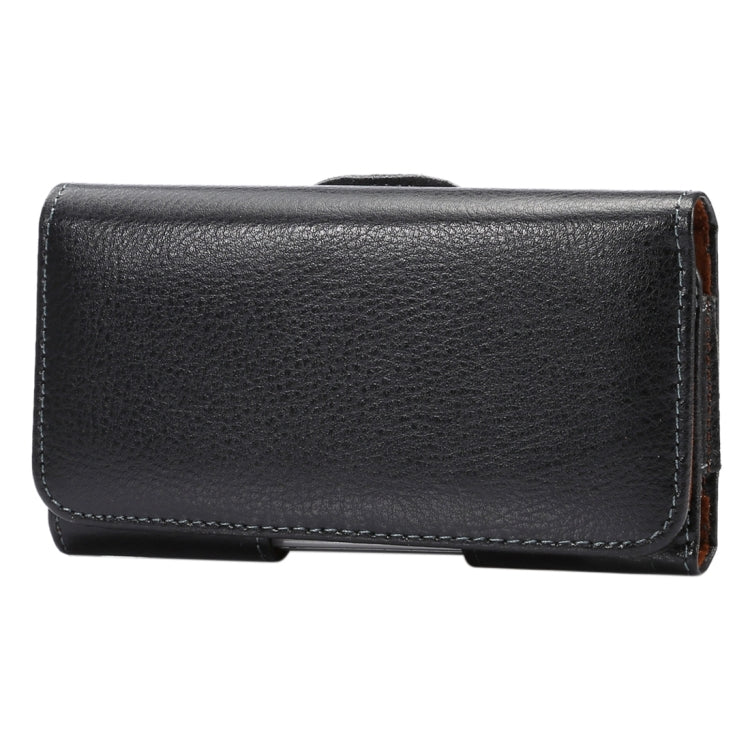 5.2 inch Litchi Texture Vertical Flip Thwartwise Genuine Leather Case / Waist Bag with Rotatable Back Splint for iPhone X & Galaxy S7 & S6 Edge & S6 & S5, Sony Xperia Z5 & Z4 & Z3, Huawei P9 & P8, etc