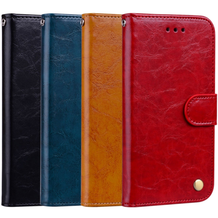 For Galaxy A8 (2018) Business Style Oil Wax Texture Horizontal Flip Leather Case with Holder & Card Slots & Wallet