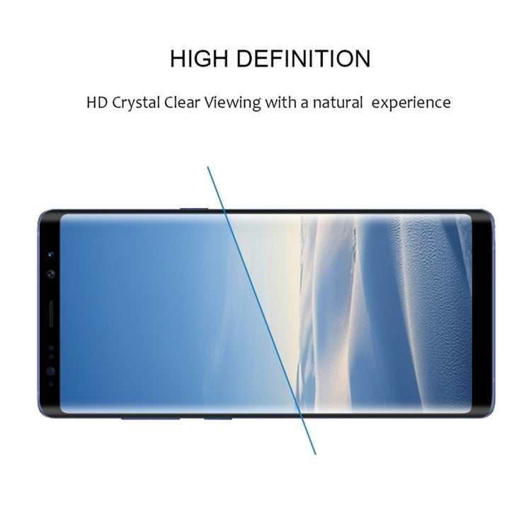 0.3mm 9H Surface Hardness 2.5D Curved Edge Full Screen Full Glue Tempered Glass Film for Galaxy Note8, For Galaxy Note8(1 PC)