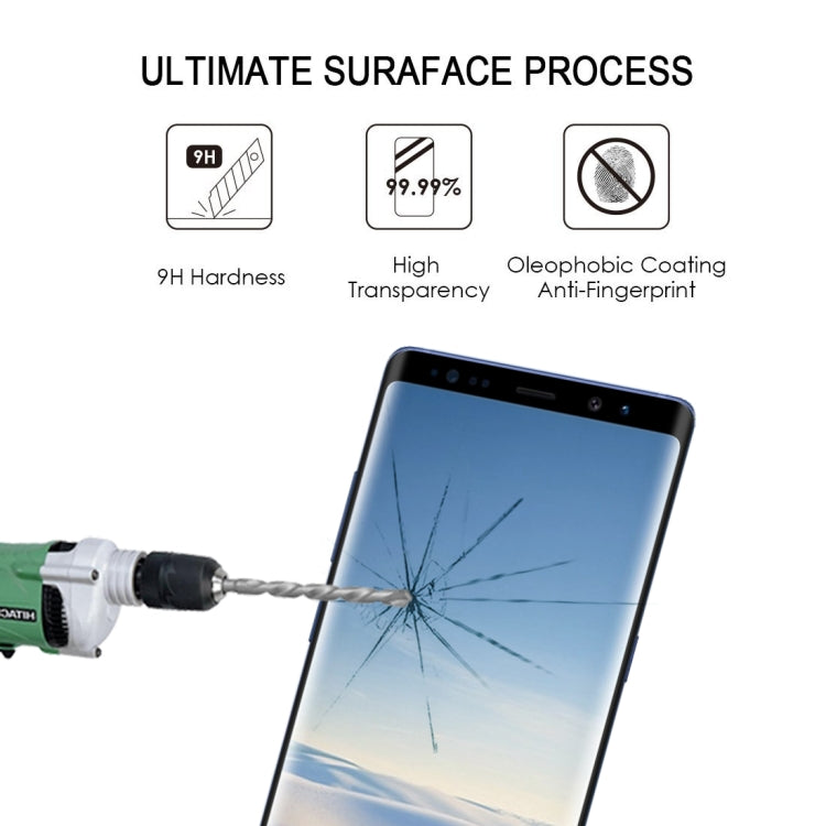 0.3mm 9H Surface Hardness 2.5D Curved Edge Full Screen Full Glue Tempered Glass Film for Galaxy Note8, For Galaxy Note8(1 PC)