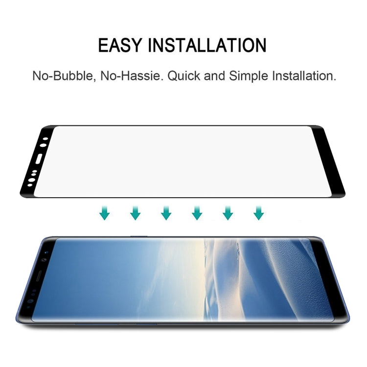 0.3mm 9H Surface Hardness 2.5D Curved Edge Full Screen Full Glue Tempered Glass Film for Galaxy Note8, For Galaxy Note8(1 PC)