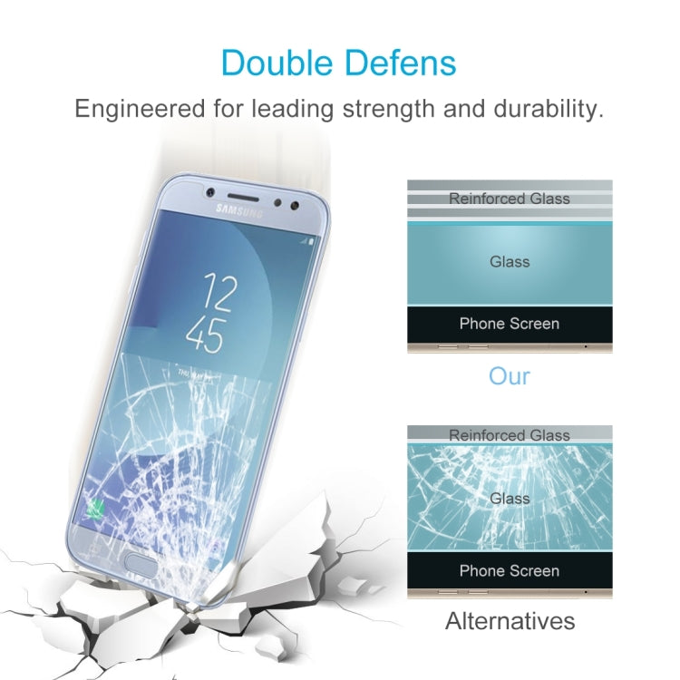 10 PCS For Galaxy J5 (2017) (EU Version) 0.26mm 9H Surface Hardness 2.5D Explosion-proof Non-full Screen Tempered Glass Screen Film, For Galaxy J5 (2017) (EU Version)(10 PCS)
