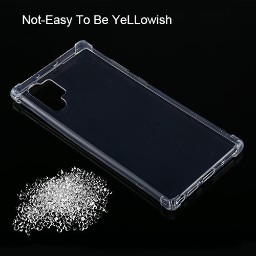 For Galaxy Note10+ Four-Corner Shockproof Ultra-Thin Transparent TPU Case, For Galaxy Note10+