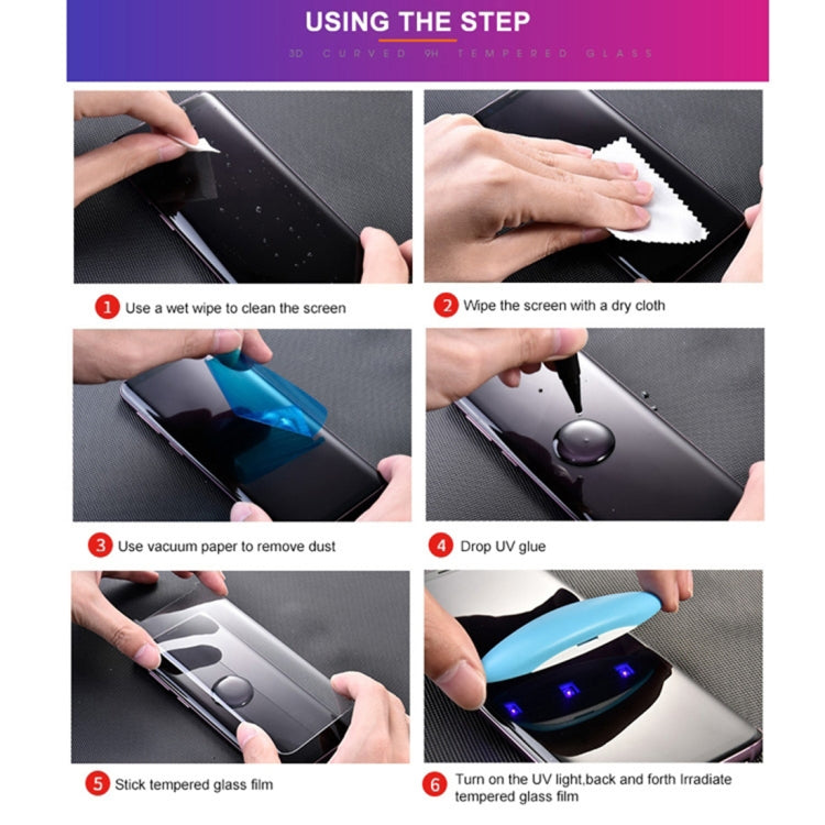 UV Liquid Curved Full Glue Tempered Glass for Galaxy Note10 Pro,Support Fingerprint Unlock