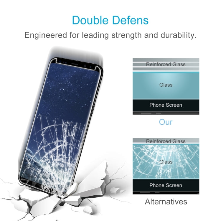 For Galaxy S8+ / G955 0.26mm 9H Surface Hardness 3D Explosion-proof Non-full Screen Curved Case Friendly Tempered Glass Film