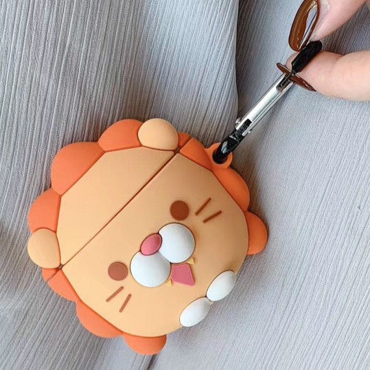 For Apple AirPods 1/2 Generation Universal Wireless Lion And Dinosaur Headphone Holder Bluetooth Protective Case