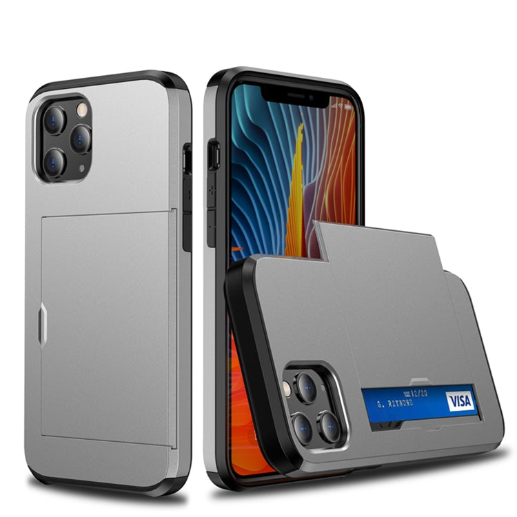 For iPhone 12 5.4 Shockproof Rugged Armor Protective Case with Card Slot