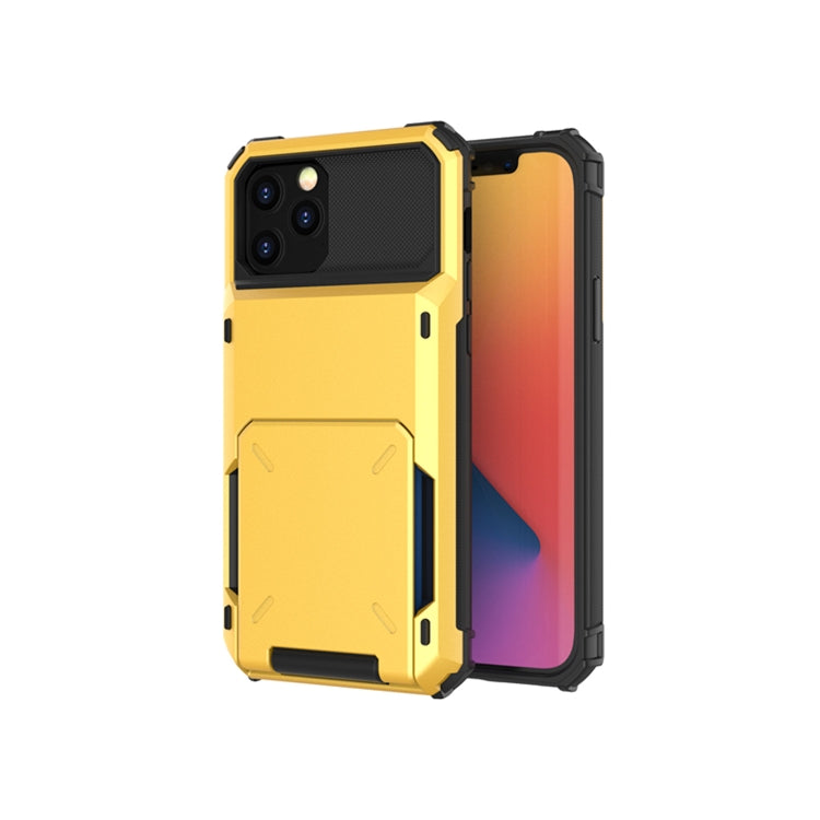 For iPhone 12 Scratch-Resistant Shockproof Heavy Duty Rugged Armor Protective Case with Card Slot