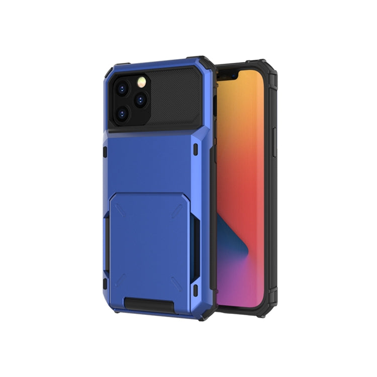 For iPhone 12 Scratch-Resistant Shockproof Heavy Duty Rugged Armor Protective Case with Card Slot