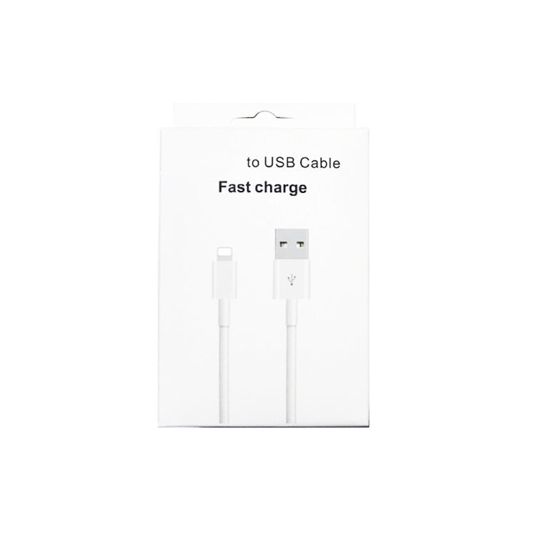 XJ-019 2.4A USB Male to 8 Pin Male Interface Fast Charging Data Cable, Length: 3m, 8 Pin