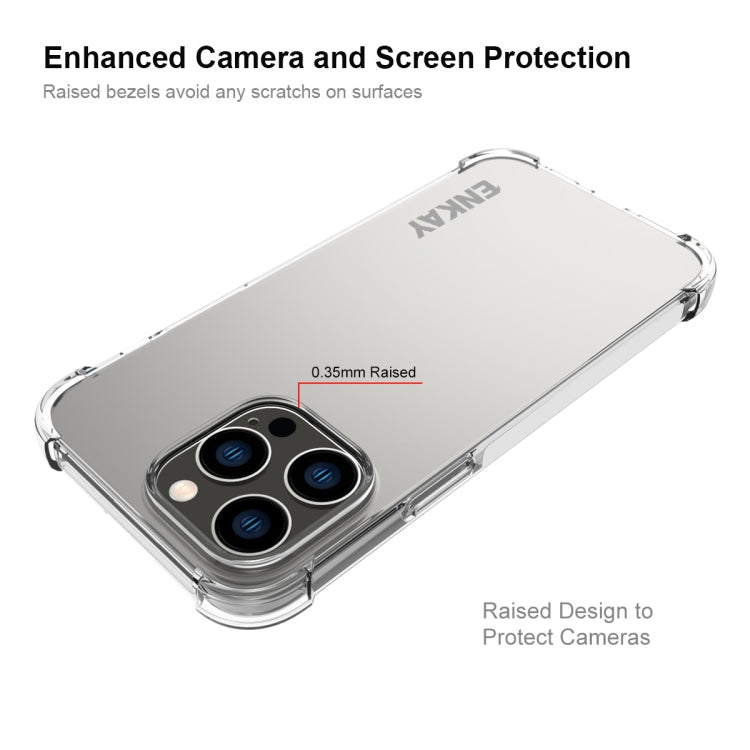 ENKAY Transparent TPU Shockproof Phone Case with Glass Film